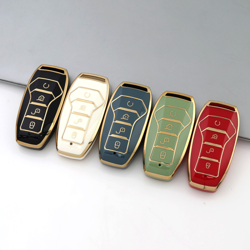 Gold TPU Car Key Cover For  BYD  Key Protect Case