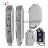 For new 2023-2025 Kia Telluride Sorento K5 Carnival 3/4/5/6/7/8 buttons remote key shell without logo