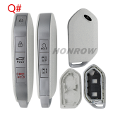 For new 2023-2025 Kia Telluride Sorento K5 Carnival 3/4/5/6/7/8 buttons remote key shell white color