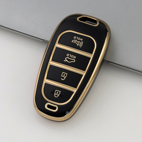 Gold TPU Car Key Cover For  HYUNDAI  Key Protect Case