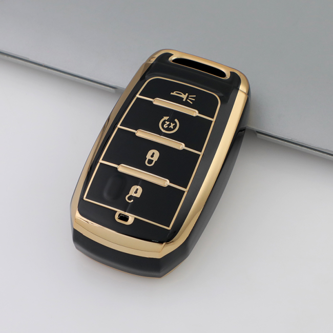 Gold TPU Car Key Cover For  JEEP  Key Protect Case