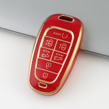 Gold TPU Car Key Cover For  HYUNDAI  Key Protect Case