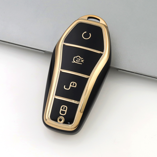 Gold TPU Car Key Cover For  BYD  Key Protect Case