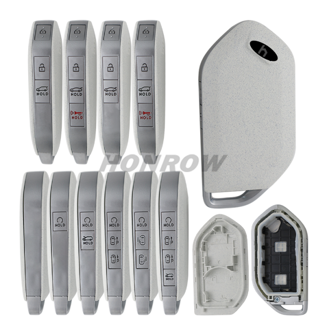 For new 2023-2025 Kia Telluride Sorento K5 Carnival 3/4/5/6/7/8 buttons remote key shell white color