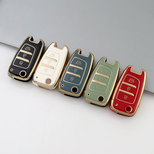 Gold TPU Car Key Cover For  HYUNDAI  Key Protect Case