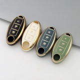 Gold TPU Car Key Cover For  Nissan  Key Protect Case