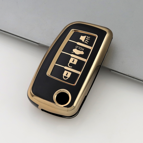 Gold TPU Car Key Cover For  Nissan  Key Protect Case