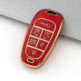 Gold TPU Car Key Cover For  HYUNDAI  Key Protect Case