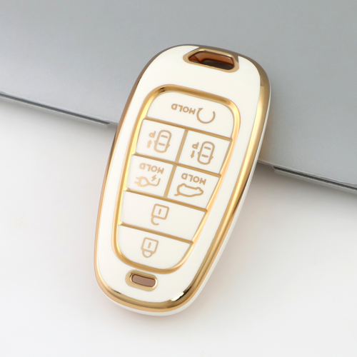 Gold TPU Car Key Cover For  HYUNDAI  Key Protect Case