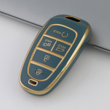 Gold TPU Car Key Cover For  HYUNDAI  Key Protect Case