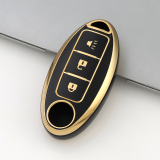 Gold TPU Car Key Cover For  Nissan  Key Protect Case
