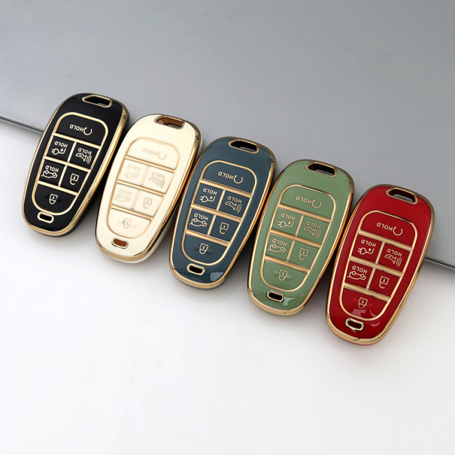 Gold TPU Car Key Cover For  HYUNDAI  Key Protect Case