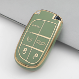 Gold TPU Car Key Cover For  JEEP  Key Protect Case