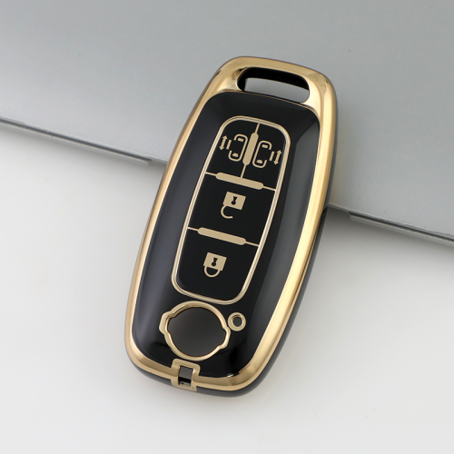Gold TPU Car Key Cover For  Nissan  Key Protect Case