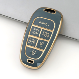 Gold TPU Car Key Cover For  HYUNDAI  Key Protect Case