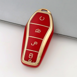 Gold TPU Car Key Cover For  BYD  Key Protect Case