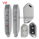 For new 2023-2025 Kia Telluride Sorento K5 Carnival 3/4/5/6/7/8 buttons remote key shell white color
