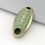 Gold TPU Car Key Cover For  Nissan  Key Protect Case