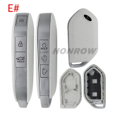 For new 2023-2025 Kia Telluride Sorento K5 Carnival 3/4/5/6/7/8 buttons remote key shell white color