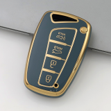 Gold TPU Car Key Cover For  HYUNDAI  Key Protect Case