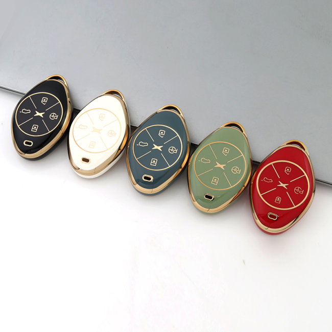 Gold TPU Car Key Cover For  XPENG  Key Protect Case
