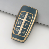 Gold TPU Car Key Cover For  HYUNDAI  Key Protect Case