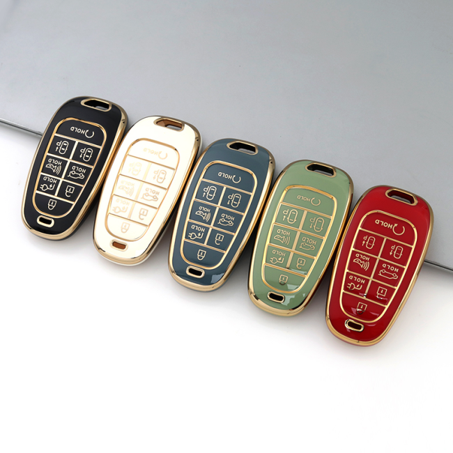 Gold TPU Car Key Cover For  HYUNDAI  Key Protect Case