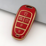 Gold TPU Car Key Cover For  HYUNDAI  Key Protect Case
