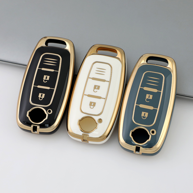 Gold TPU Car Key Cover For  Nissan  Key Protect Case