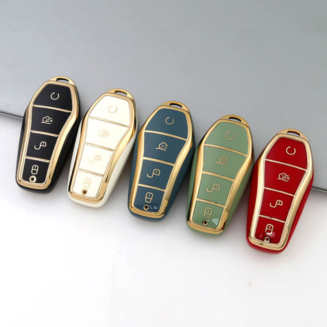 Gold TPU Car Key Cover For  BYD  Key Protect Case