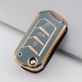 Gold TPU Car Key Cover For  Mahindra   Key Protect Case