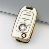Gold TPU Car Key Cover For  Fiat  Key Protect Case
