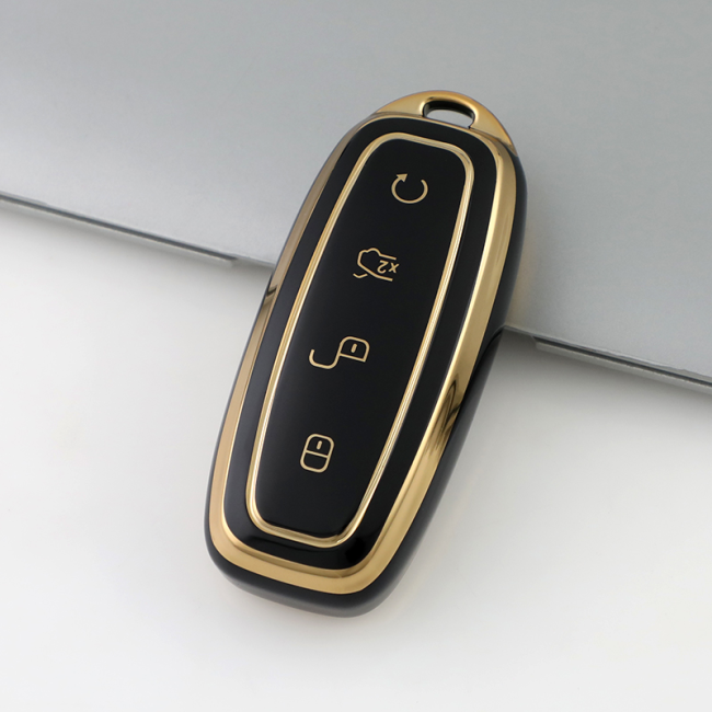 Gold TPU Car Key Cover For  DENZA  Key Protect Case