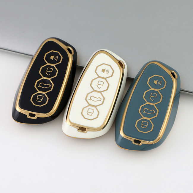 Gold TPU Car Key Cover For  Proton  Key Protect Case