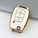 Gold TPU Car Key Cover For  SSANG YONG  Key Protect Case