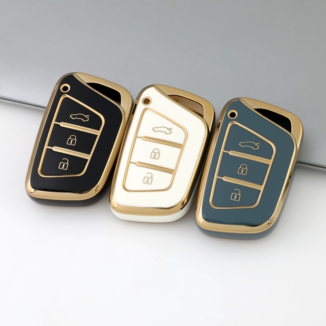 Gold TPU Car Key Cover For  JAC  Key Protect Case
