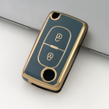 Gold TPU Car Key Cover For  Peugeot  Key Protect Case