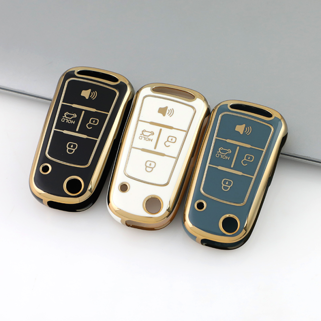 Gold TPU Car Key Cover For  Proton  Key Protect Case