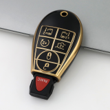 Gold TPU Car Key Cover For  Dodge  Key Protect Case