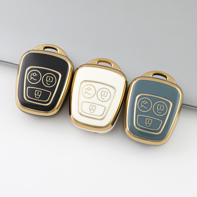 Gold TPU Car Key Cover For  Peugeot  Key Protect Case