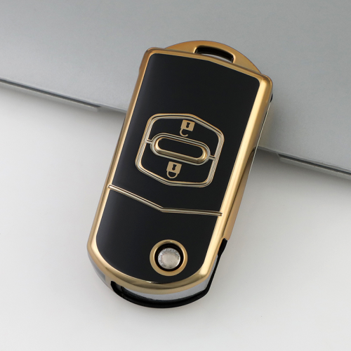 Gold TPU Car Key Cover For  Mazda  Key Protect Case