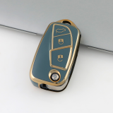 Gold TPU Car Key Cover For  Fiat  Key Protect Case