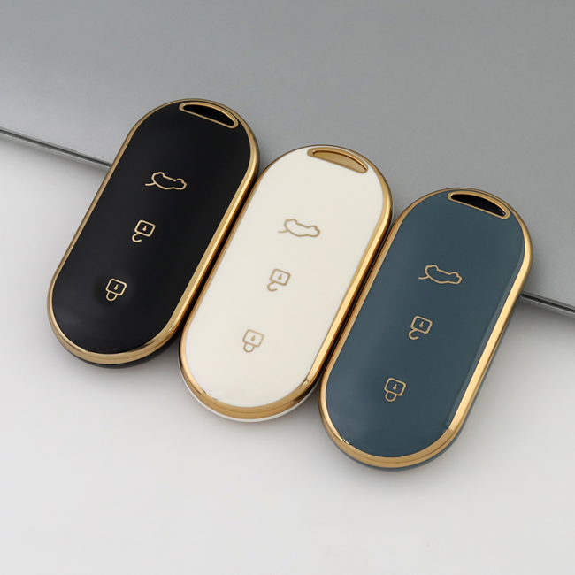 Gold TPU Car Key Cover For  AITO  Key Protect Case