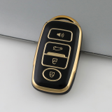 Gold TPU Car Key Cover For  Perodua  Key Protect Case