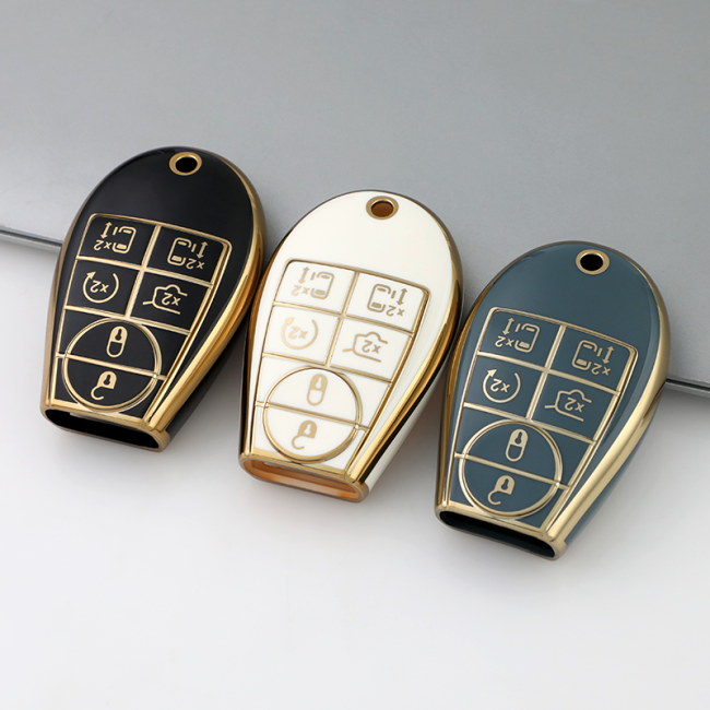 Gold TPU Car Key Cover For  Dodge  Key Protect Case