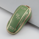 Gold TPU Car Key Cover For  Tesla   Key Protect Case