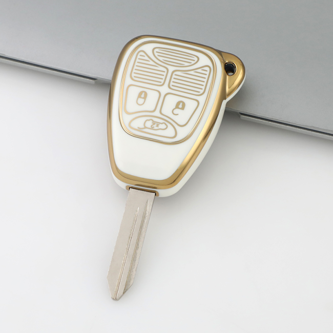 Gold TPU Car Key Cover For  Chrysler  Key Protect Case