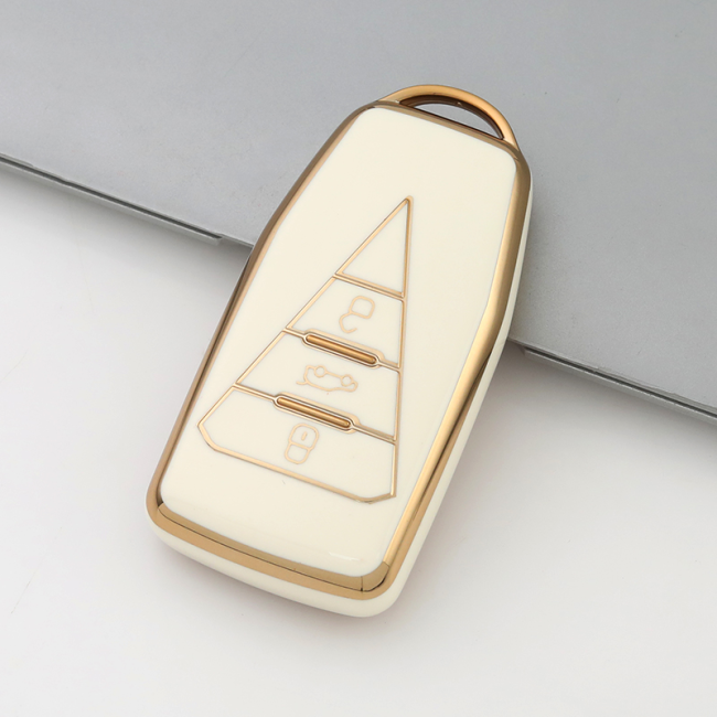 Gold TPU Car Key Cover For Venucir Key Protect Case