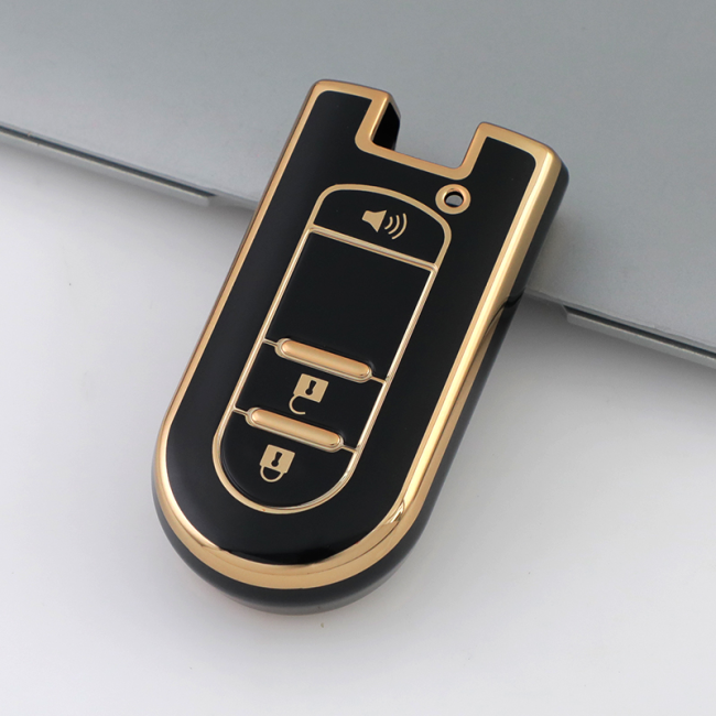Gold TPU Car Key Cover For  Perodua  Key Protect Case