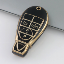 Gold TPU Car Key Cover For  Dodge  Key Protect Case